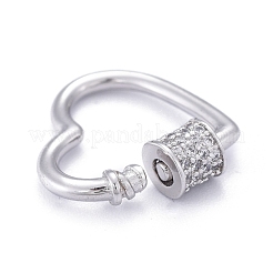 Латунь микропаве прозрачный кубический цирконий винт карабин брелоки ZIRC-E164-07P