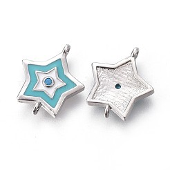 Соединители латунные эмалевые звенья&nbsp;KK-F783-16