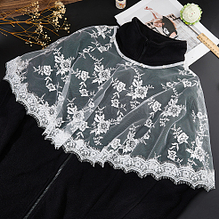 Съемные свадебные кружевные шали из полиэстера&nbsp;AJEW-WH0696-057