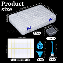 3 Set rechteckige Aufbewahrungsboxen aus PP-Kunststoff&nbsp;CON-TW0001-02