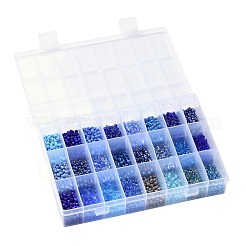 288 г 24-х цветных стеклянных бусин&nbsp;SEED-JQ0005-01E-4mm