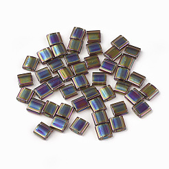 MIYUKIティラビーズ  日本製シードビーズ  2穴  （tl296)透明ルートビールab  5x5x1.9mm  穴：0.8mm  約5900個/500g&nbsp;SEED-MY05-TL296