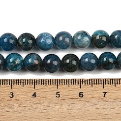 Круглые бусины пряди природного апатита G-K068-02-8mm