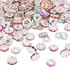 100 шт. Латунные бусины со стразами&nbsp;KK-TA0002-12