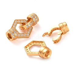 925 серебряная застежка с микропаве из прозрачного кубического циркония&nbsp;STER-K176-24G