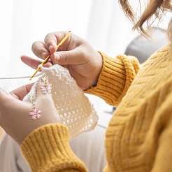 Подвесные украшения из эмали из сплава 30 шт. HJEW-SC0002-13