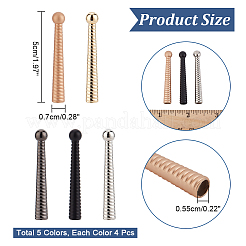 20 шт. 5-цветные литые наконечники для шнура&nbsp;FIND-NB0004-01