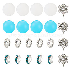 Kits de fabrication de bijoux en strass ronds et plats en silicone&nbsp;DIY-TA0011-85