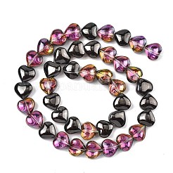 Гальванизированная нить из прозрачных стеклянных бусин&nbsp;EGLA-A045-01-HP02