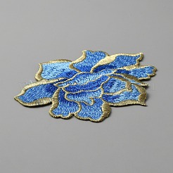 Ткань с компьютерной вышивкой из полиэстера с пионами PATC-WH0001-105