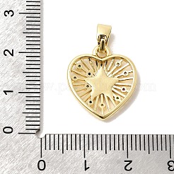 Ciondoli in ottone con pavé di zirconi chiari&nbsp;KK-G554-06G-01