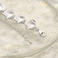 Латунные плоские круглые звенья браслеты для женщин KK-B124-11P