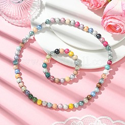 Детский подарок на день окрашенного барабана из дерева SJEW-JS00859