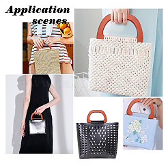 Poignées de sac en bois en forme de d&nbsp;DIY-WH0185-36