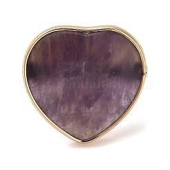 Природные палец кольца аметист RJEW-G332-01D-G