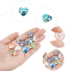 50шт 10 цвета бусины лэмпворк ручной работы LAMP-WR0001-01