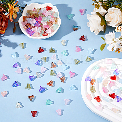 300шт 10 цвета окрашенные распылением прозрачные стеклянные бусины GLAA-HS0001-04