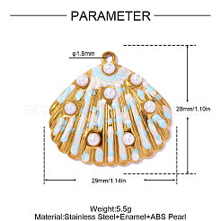 304 Edelstahl-Emaille-Anhänger&nbsp;STAS-OY017-15G