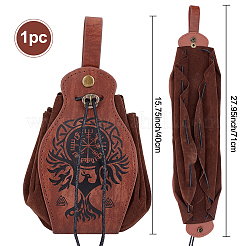 Riñonera de piel sintética y tela de gamuza&nbsp;AJEW-WH0285-04