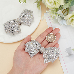 4 Stück 2 Farben Bowknot Strass Schuhdekoration&nbsp;DIY-DR0002-16