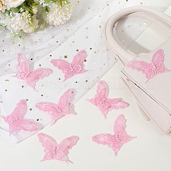 30 шт. аппликации из полиэстерового кружева в виде бабочек DIY-CY0001-65A