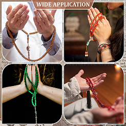 6 pulsera de rosario de oración islámica musulmana&nbsp;BJEW-PH0004-64A