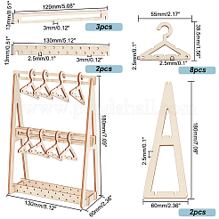 Вешалка для сережек из дерева&nbsp;EDIS-WH0021-17A