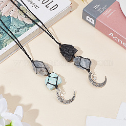 2 шт. 2 стильных хлопковых плетеных подвесных украшений&nbsp;HJEW-AR0001-11B