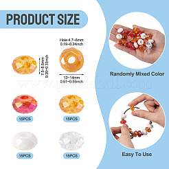 Cuentas acrílicas de 60 colores 4pcs&nbsp;SACR-TA0001-79