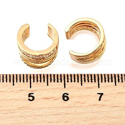 Латунные серьги-манжеты из прозрачного кубического циркония&nbsp;EJEW-F370-29G