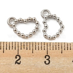 合金チャーム  ハートチャーム  プラチナ  11x8x2mm  穴：1.4mm&nbsp;FIND-A039-14P