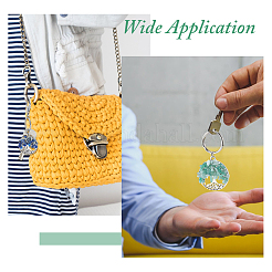 36pcs 9 style porte-clés en pierres précieuses naturelles et synthétiques&nbsp;KEYC-FH00020