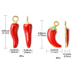 12шт 2 стиля подвески из сплава с эмалью&nbsp;FIND-FS0002-62