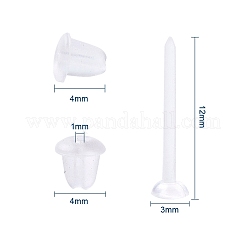 1000шт 2 стиля экологически чистые пластиковые серьги-гвоздики KY-YW0001-11