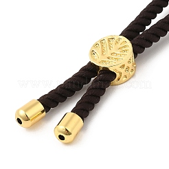 Серебряные браслеты из витого нейлонового шнура DIY-B066-03G-08