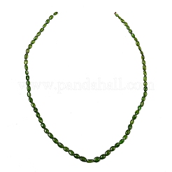 天然の緑色のダイオプサイドのグラデーションビーズの連  フラットオーバル  6~7x3.5~5x2~2.5mm  穴：0.5mm  約67個/連  15.98''（40.6センチメートル）&nbsp;GG-NH0020-B01-01
