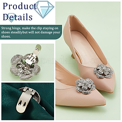 1 пара съемных цветочных украшений для обуви AJEW-FG0003-52