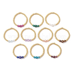 Verstellbare natürlichen Edelstein-Fingerringe&nbsp;RJEW-JR01013