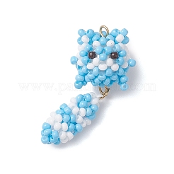 3 шт. подвески в виде кошек из стеклянных бусин&nbsp;PALLOY-MZ01043