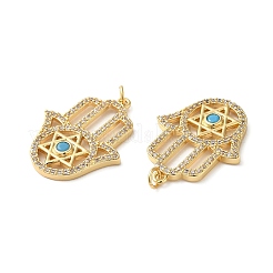 Подвески из кубического циркония с покрытием из латуни&nbsp;KK-O142-19G