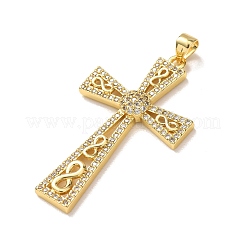 Pendentifs en laiton zircon cubique transparent&nbsp;KK-P352-02D-G