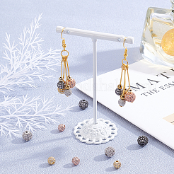 Круглые латунные микро проложить кубического циркония бусы&nbsp;ZIRC-NB0001-47