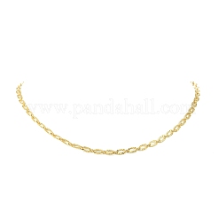 Colliers à maillons ovales texturés en laiton de 3.5 mm&nbsp;NJEW-JN06459