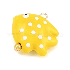 Porcellana fatta a mano con pendenti in ottone&nbsp;PR-CBA6379-01G