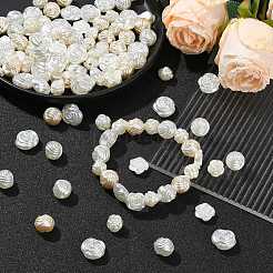 200 個 4 スタイル ABS プラスチック模造パールビーズ  花  花  12~17x11~14mm  穴：1.5~2.5mm  50個/スタイル&nbsp;OACR-CJ0001-71