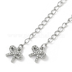 Латунные микро-паве кубические цирконии заканчиваются цепочками&nbsp;KK-U043-06P