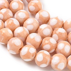 Perles vernissées manuelles&nbsp;LAMP-D002-10mm-01K