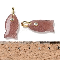Pendentifs en quartz naturel à la fraise&nbsp;G-A297-01G-17