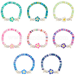 8шт браслеты из полимерной глины BJEW-SC00001