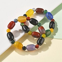 Bracelets à talons naturels en agate&nbsp;G-P570-01E